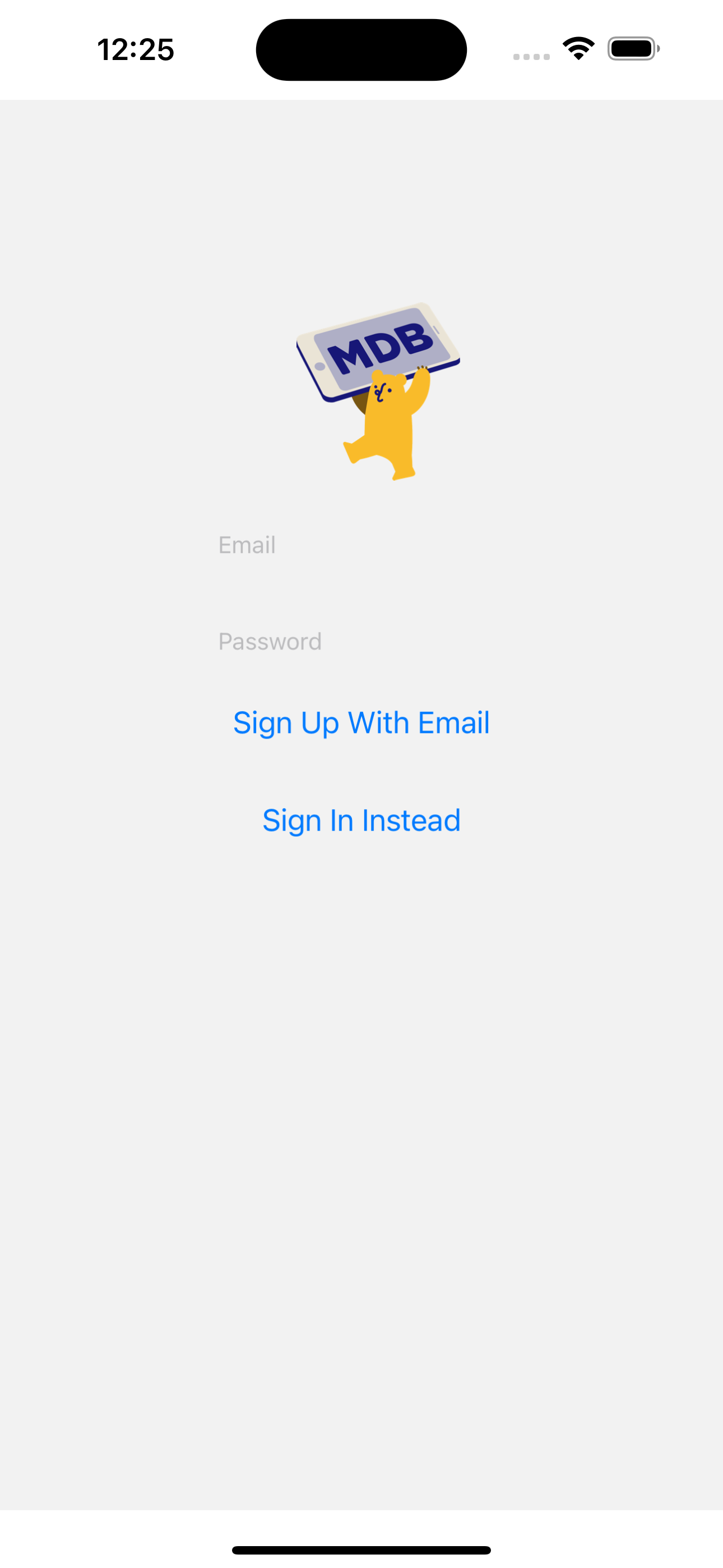 Sign Up Screen